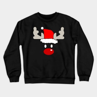 Santa Rudolph the Red Nose Reindeer (Dark) Crewneck Sweatshirt